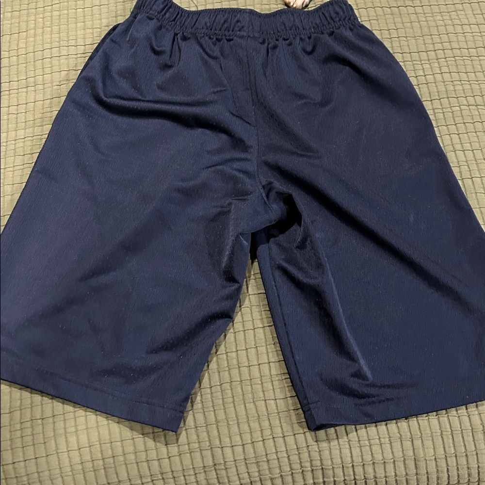 Navy Athletic Shorts with Logo - Picture 2 of 4